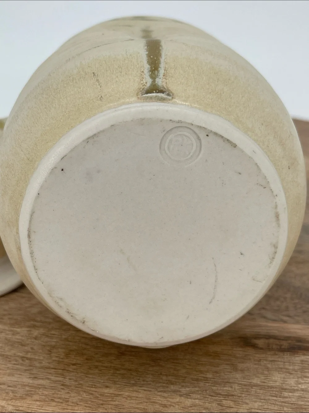 Vintage Handcrafted Japanese Ceramic Teapot with Woven Handle —Cup Charms